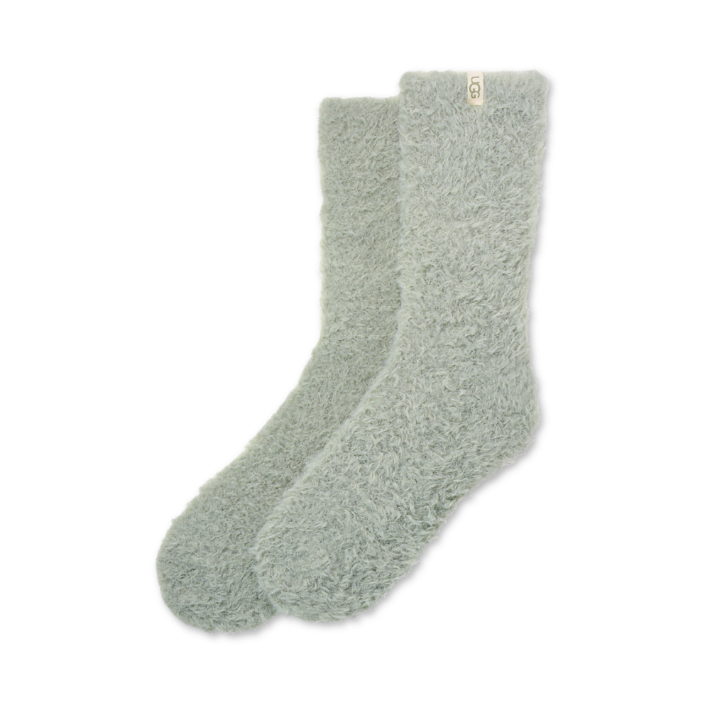 Women's Fluffy Knit Crew Socks - Cream