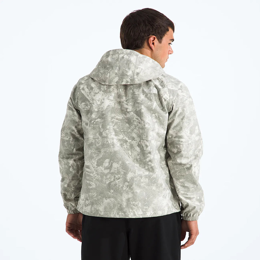 Men's Printed Rain Hooded Jacket - Grey
