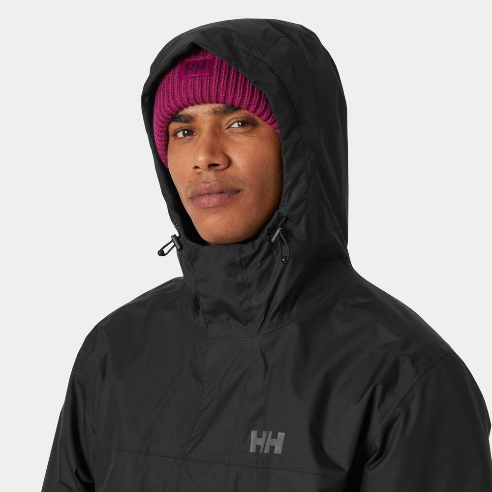 Men's Waterproof Fleece-Lined Jacket - Black