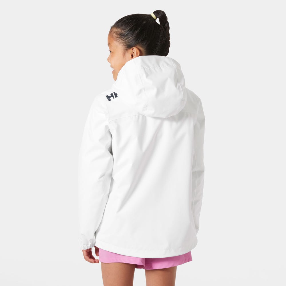 Kids' Fleece-Lined Rain Jacket - White
