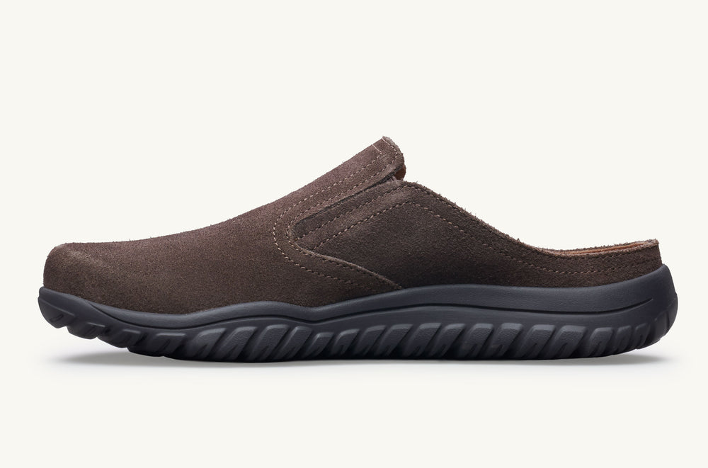 Women's Suede Open-Heel Clog - Latte
