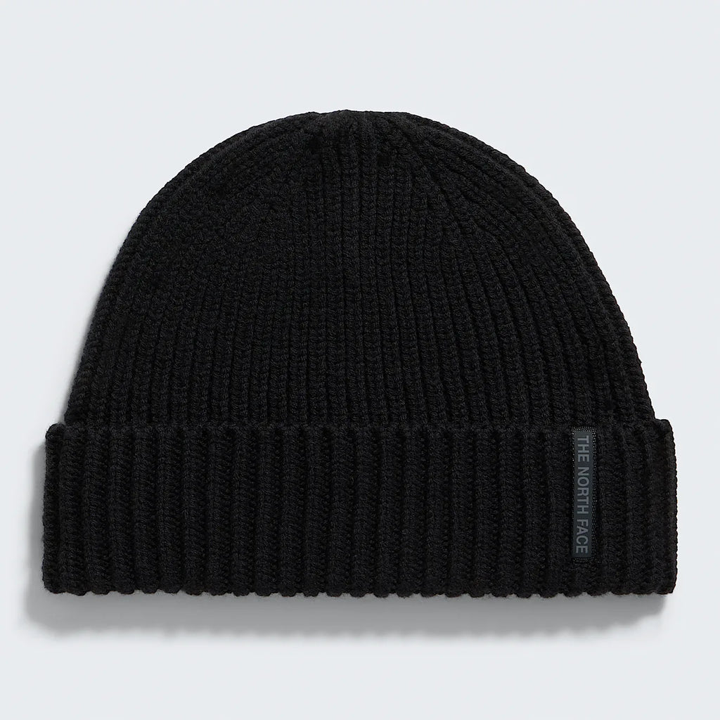 Wool-Blend Knit Beanie - Black