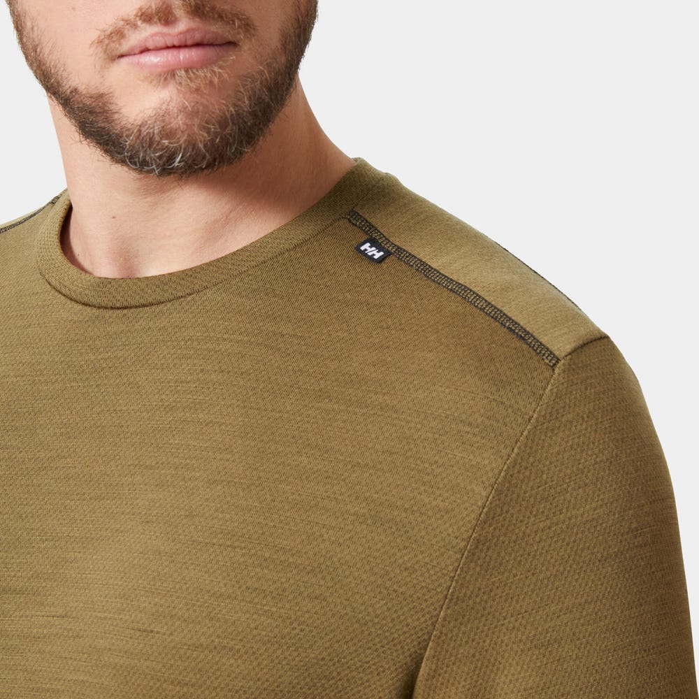 Men's Merino Wool Base Layer Top - Blue