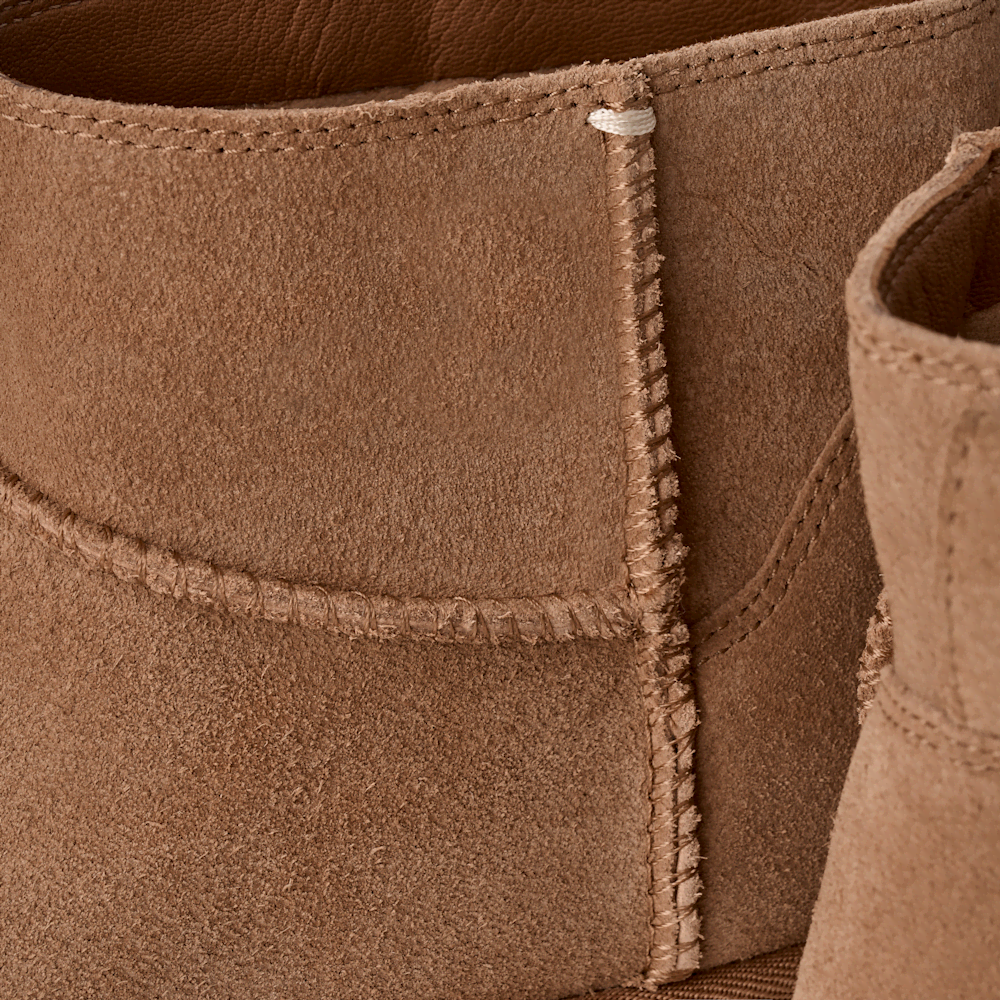 Women's Unlined Leather Mini Boot - Sand