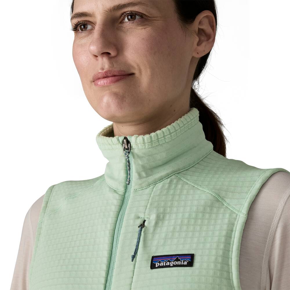 Women's Stretch Grid Fleece Vest - White