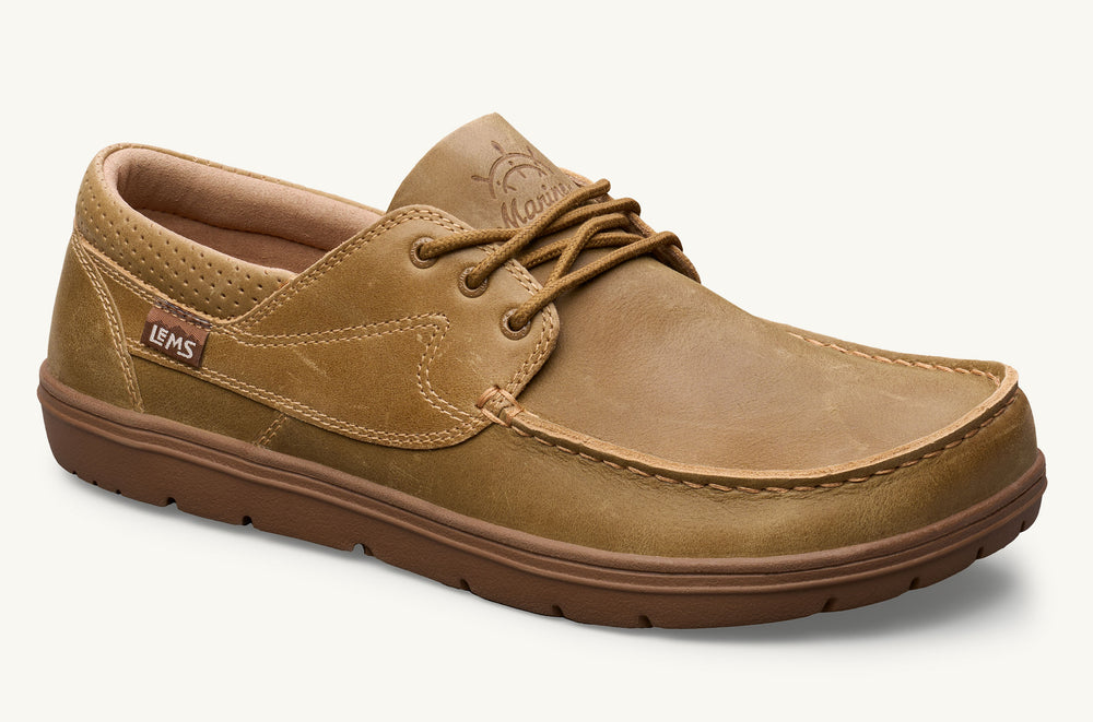 Men's Leather Boat Shoe - Desert