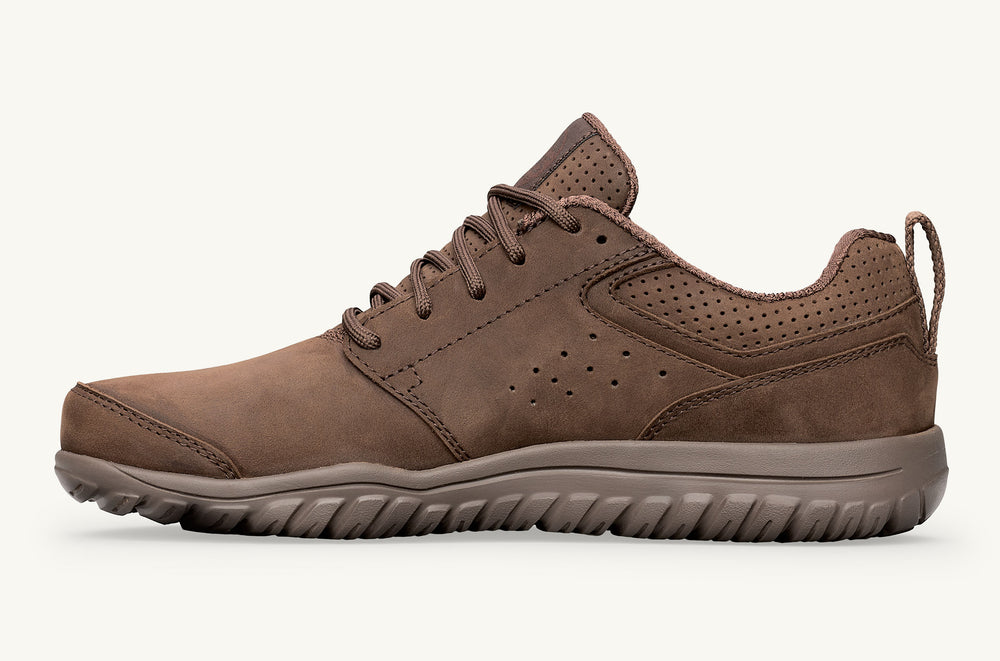 Men's Leather Minimalist Sneaker - Walnut