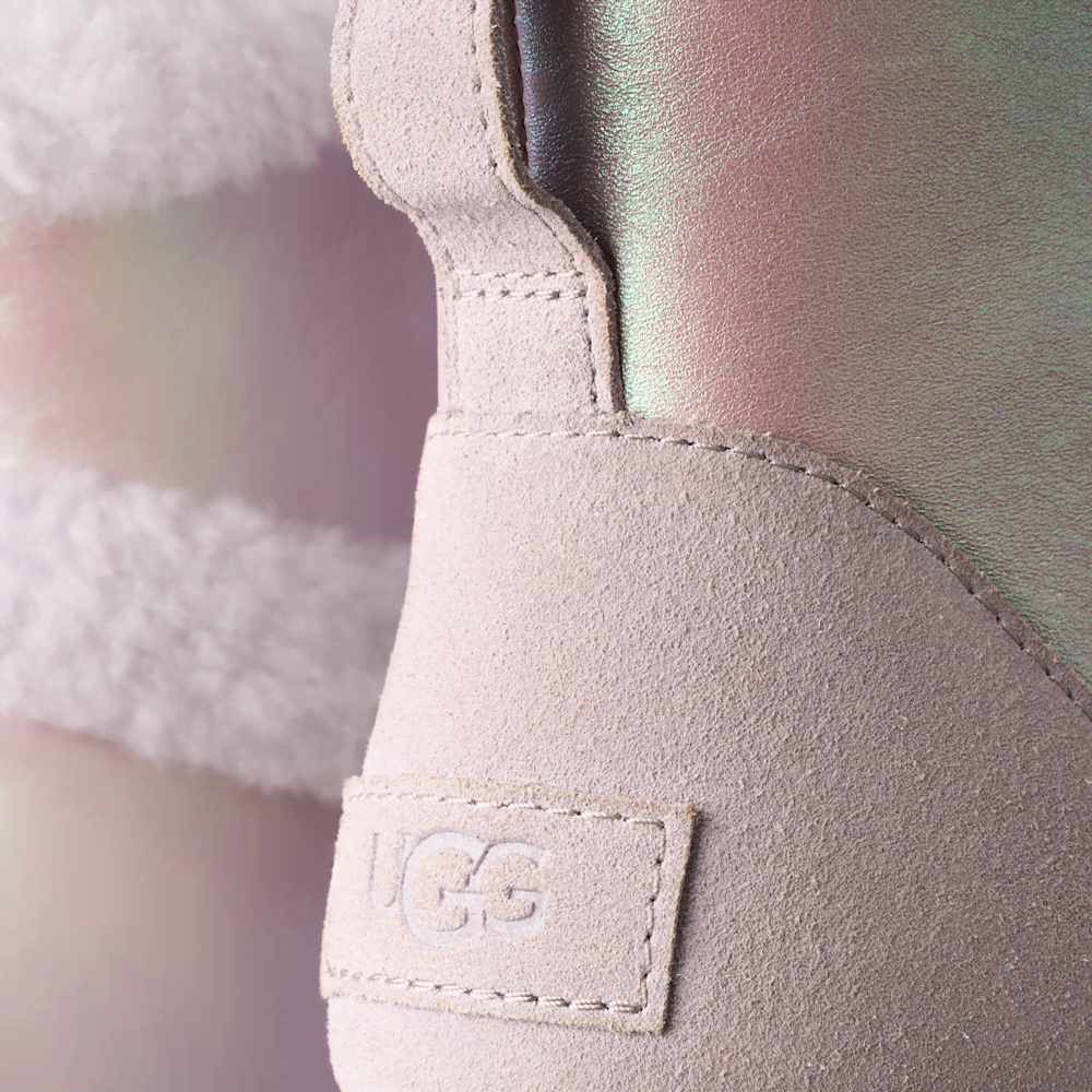 Women's Iridescent Leather Mini Boot
