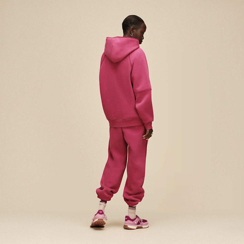 Women's Oversized Fleece Hoodie - Chestnut