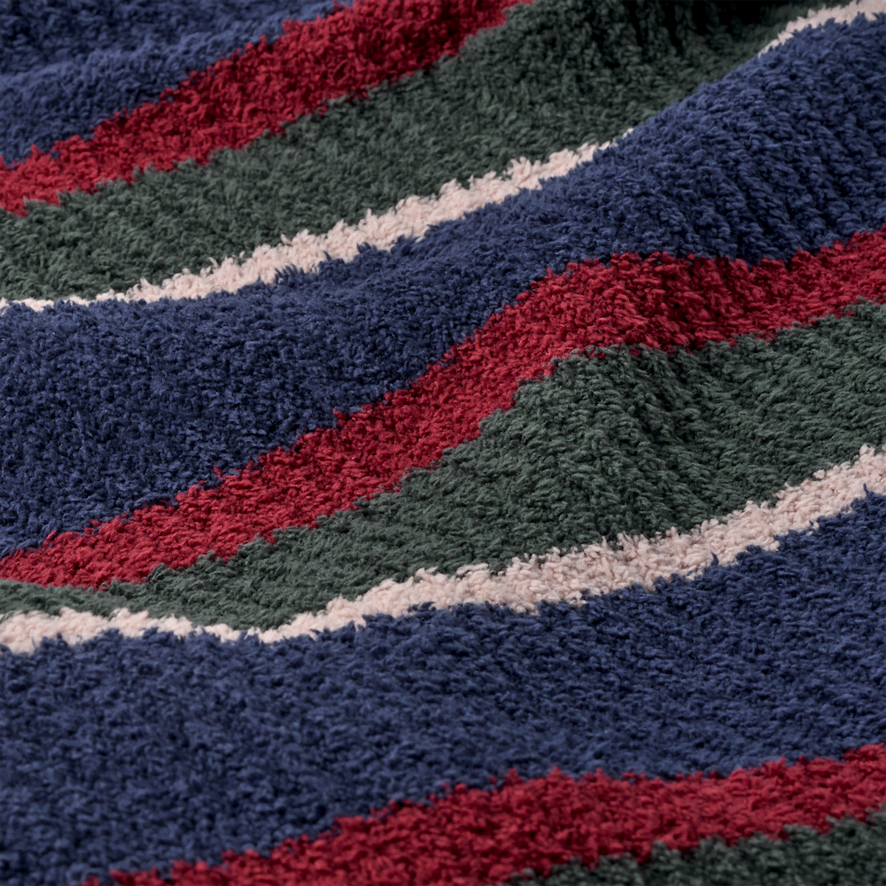 Men's Rib-Knit Polo Pullover - Stripe