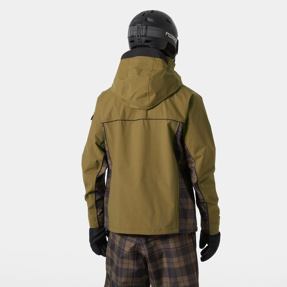 Unisex Waterproof Ski Shell Jacket - Black