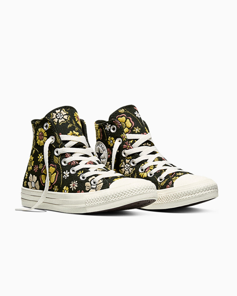 Women's Embroidered Floral High Top Sneaker