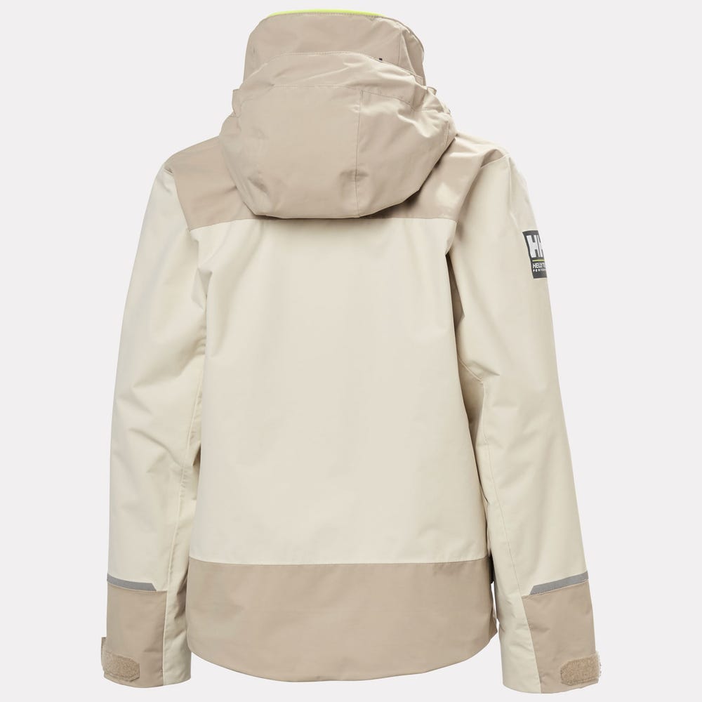 Juniors' Hooded Sailing Rain Jacket - Cream