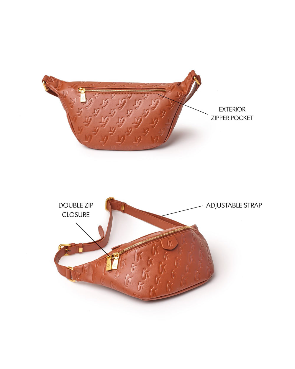 Adjustable Belt Bag - Brown