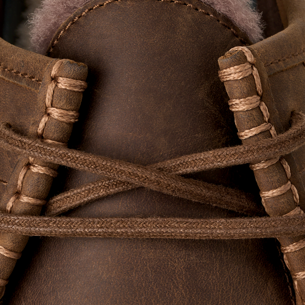 Men's Waterproof Leather Lace-Up Shoe - Oak