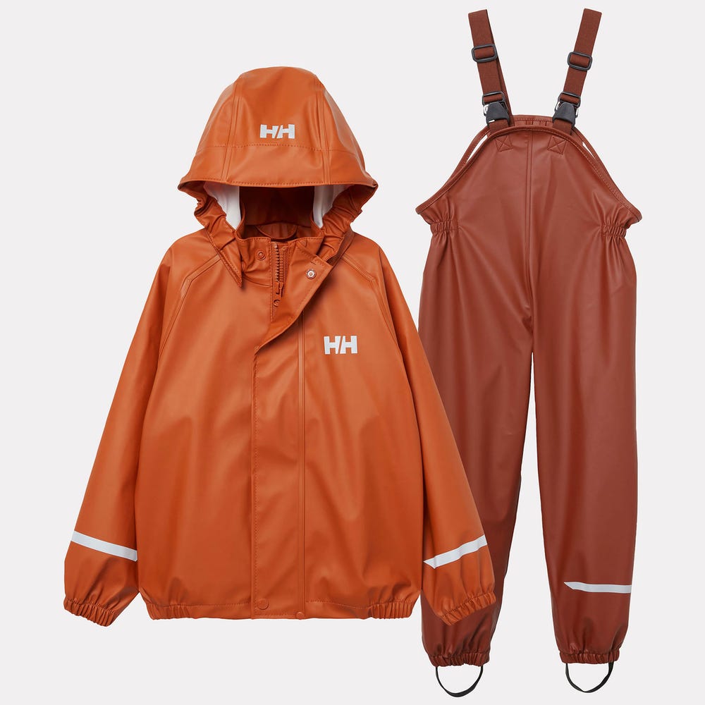 Kids' Waterproof Jacket And Bib Rain Set - Yellow