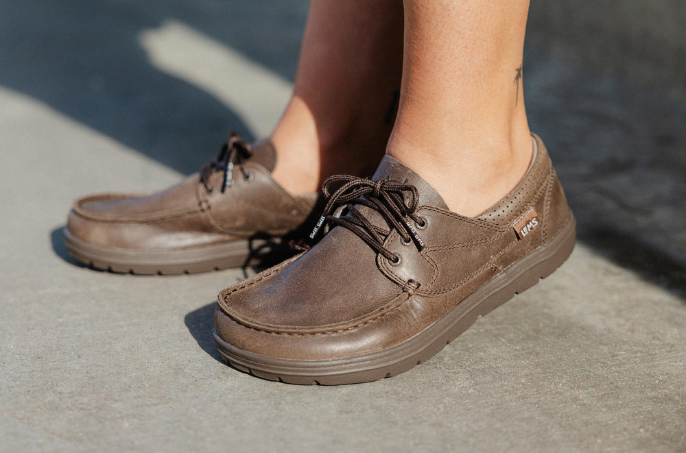 Women's Leather Boat Shoe - Cocoa