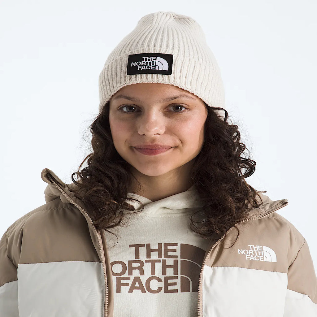 Kids' Cuffed Knit Beanie - White