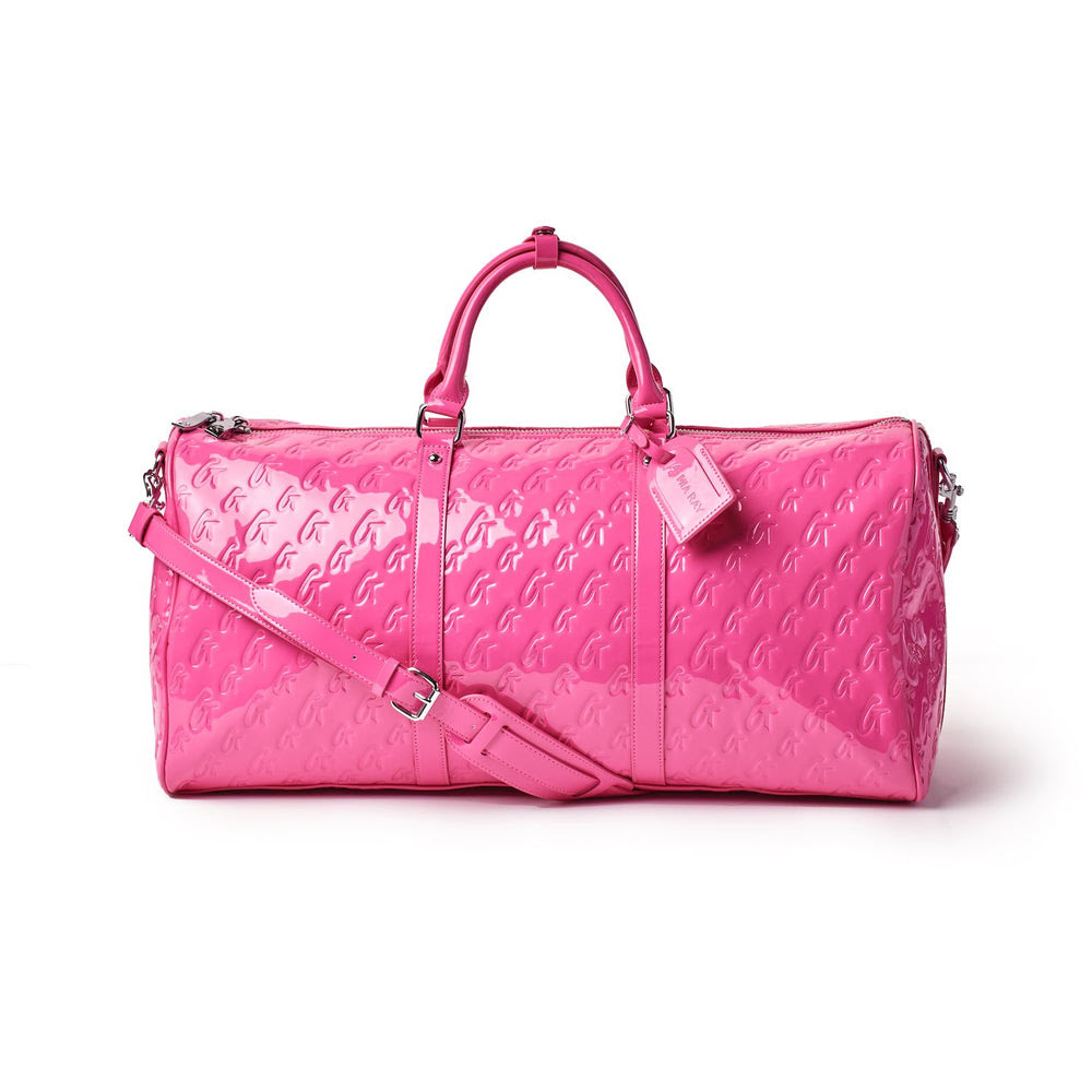 Mirrored Travel Bag Set - Hot Pink