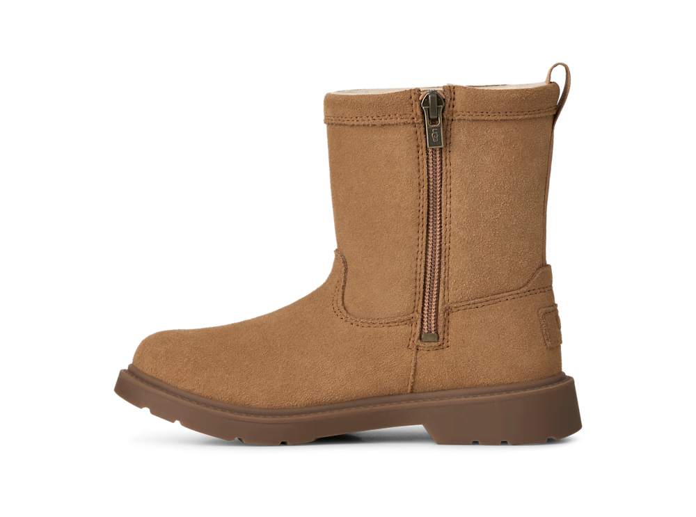 Kids' Waterproof Suede Side-Zip Boot - Chestnut