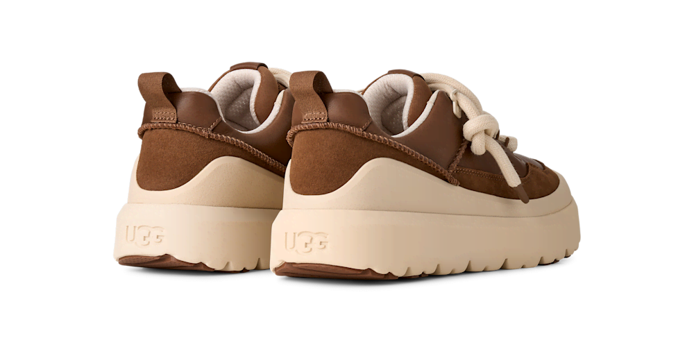 Men's Leather And Suede Sneaker - Chestnut