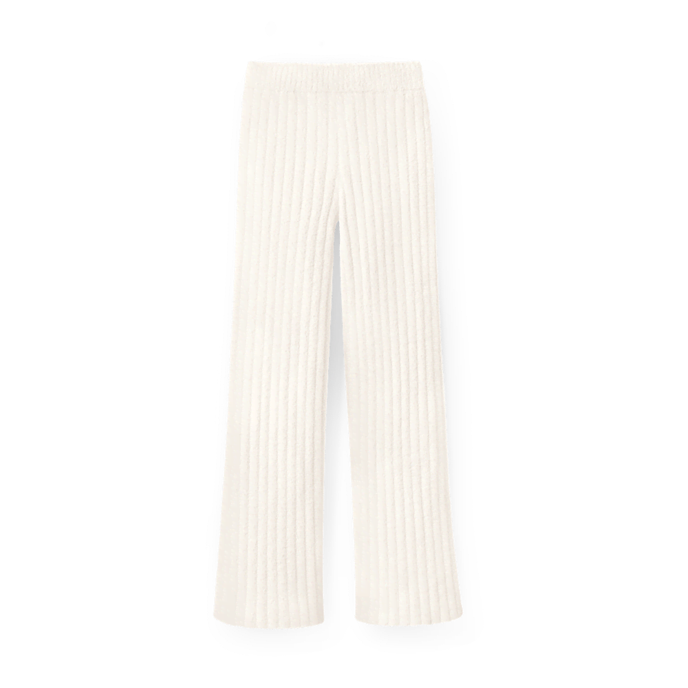 Women's High-Rise Ribbed Wide-Leg Pants