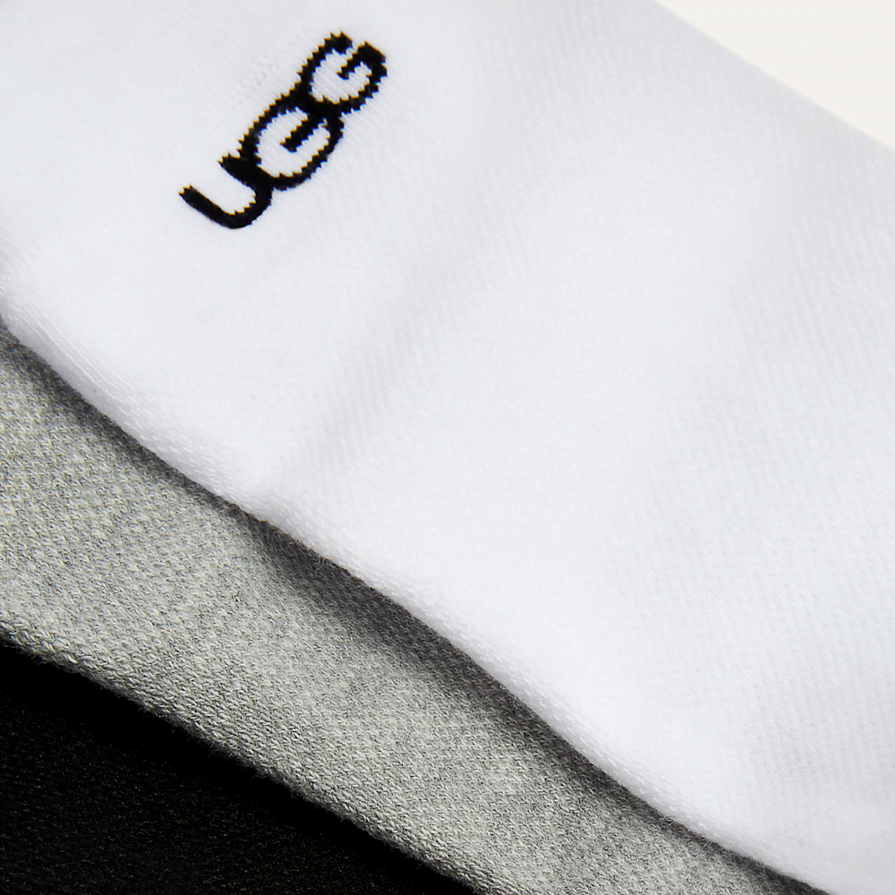 Men's No-Show Socks 3-Pack - White