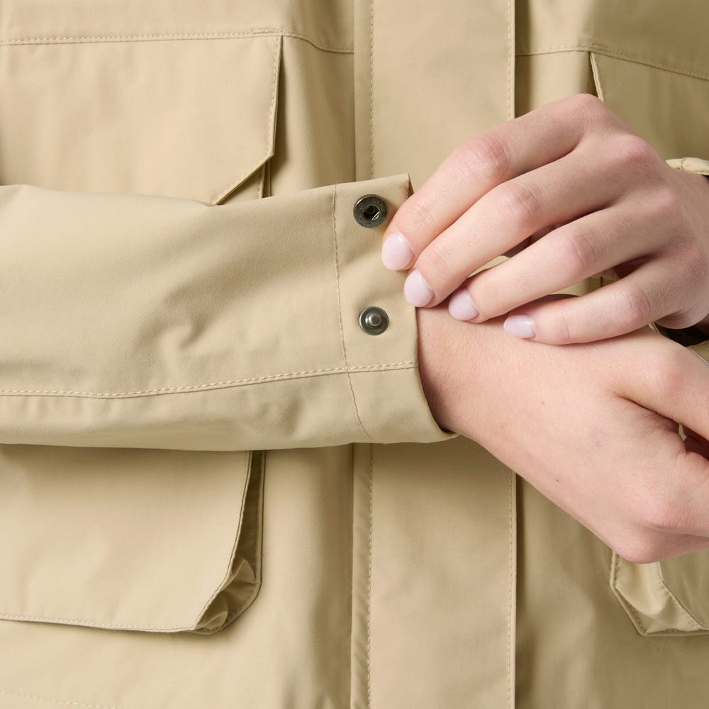 Women's Cropped Utility Rain Jacket - Cream