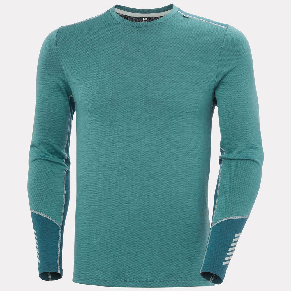 Men's Merino Wool Base Layer Top - Blue