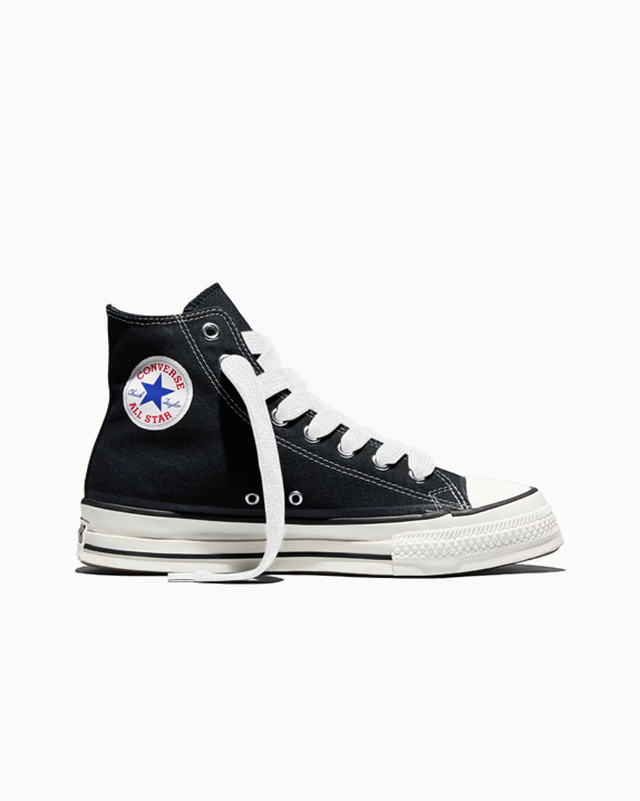 Canvas High-Top Sneaker - Gold Palm - Black/Vintage White