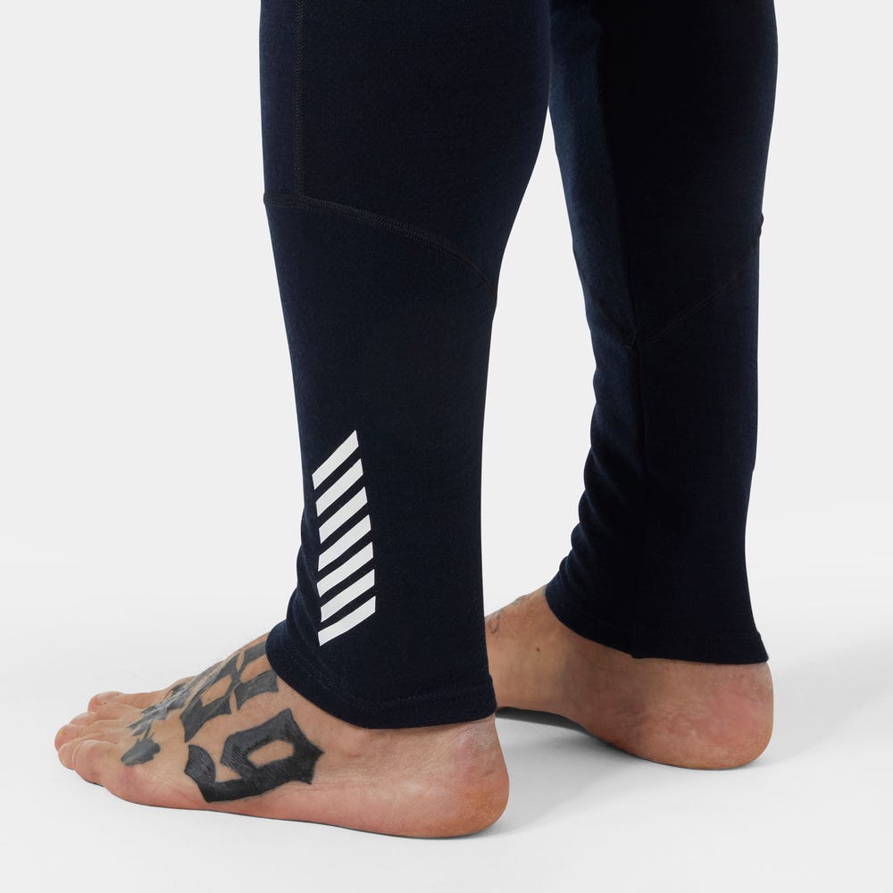 Men's Merino Wool Base Layer Pants - Blue