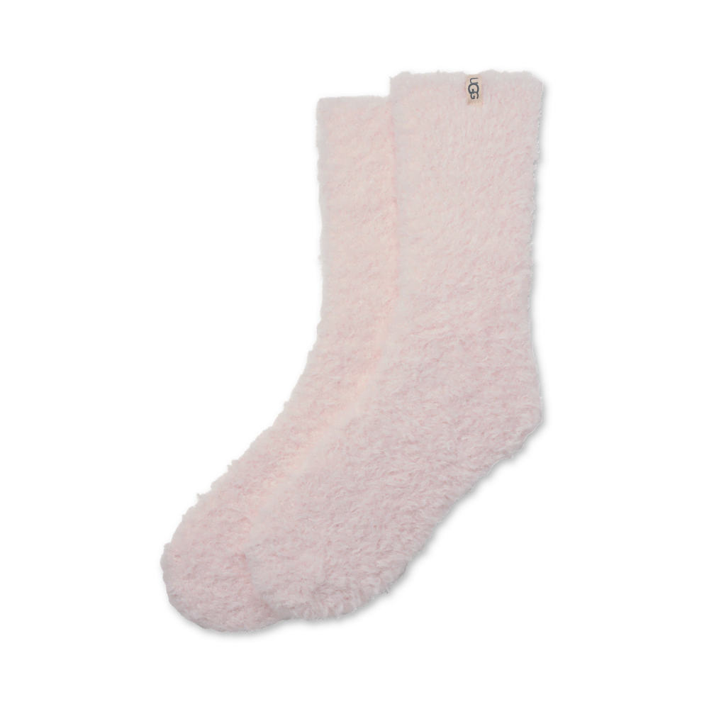 Women's Fluffy Knit Crew Socks - Cream
