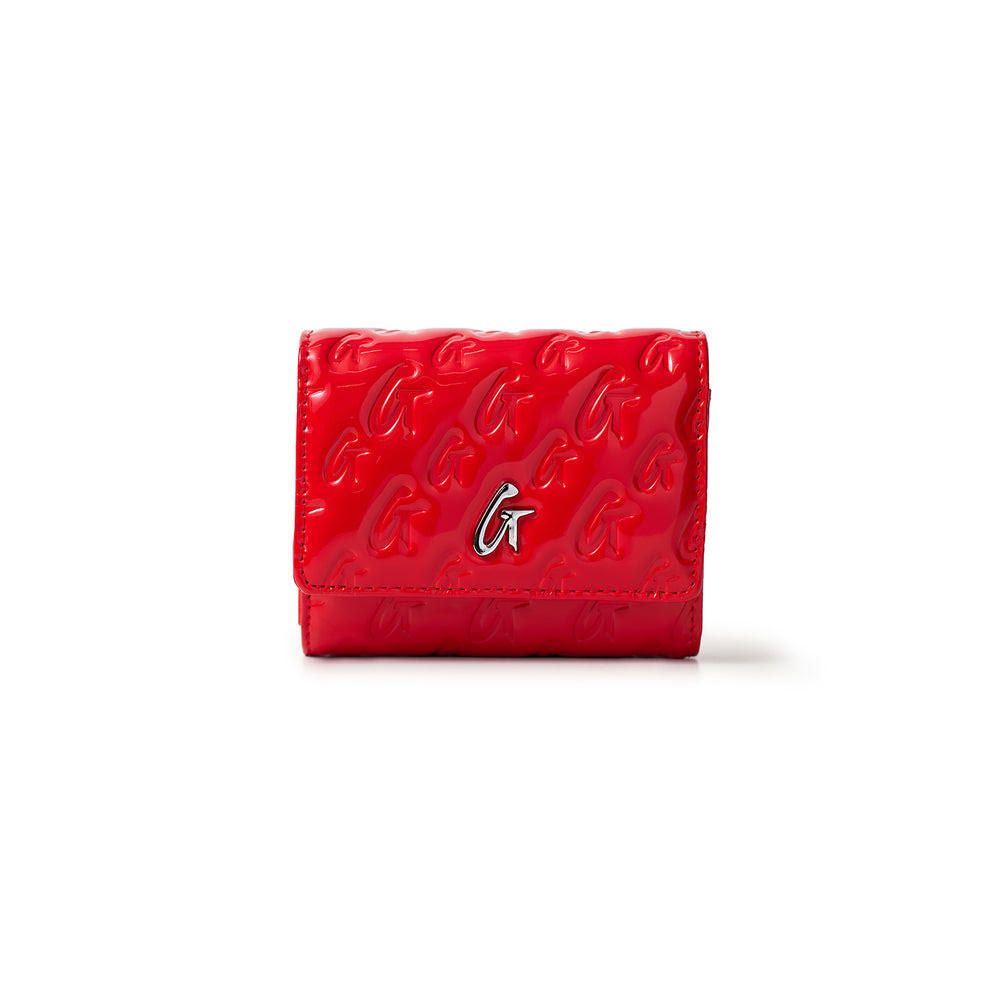 Compact Mirrored Wallet On Chain - Red