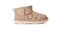 Kids' Low Suede Boot With Sun Embroidery