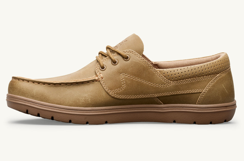 Men's Leather Boat Shoe - Desert