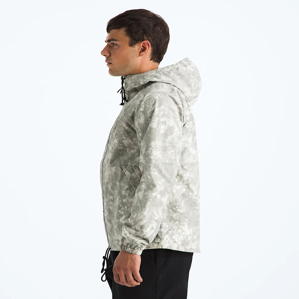 Men's Printed Rain Hooded Jacket - Grey