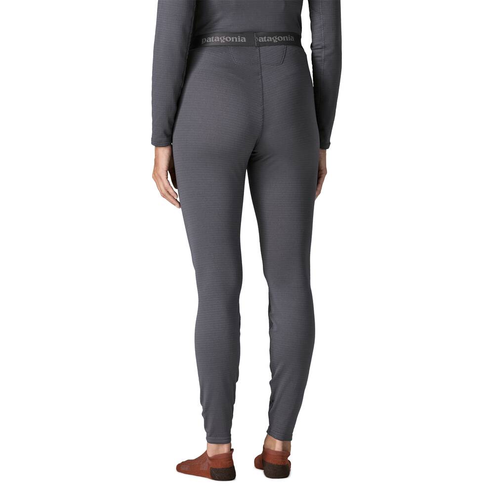 Women's Grid Fleece Base Layer Bottoms - Black