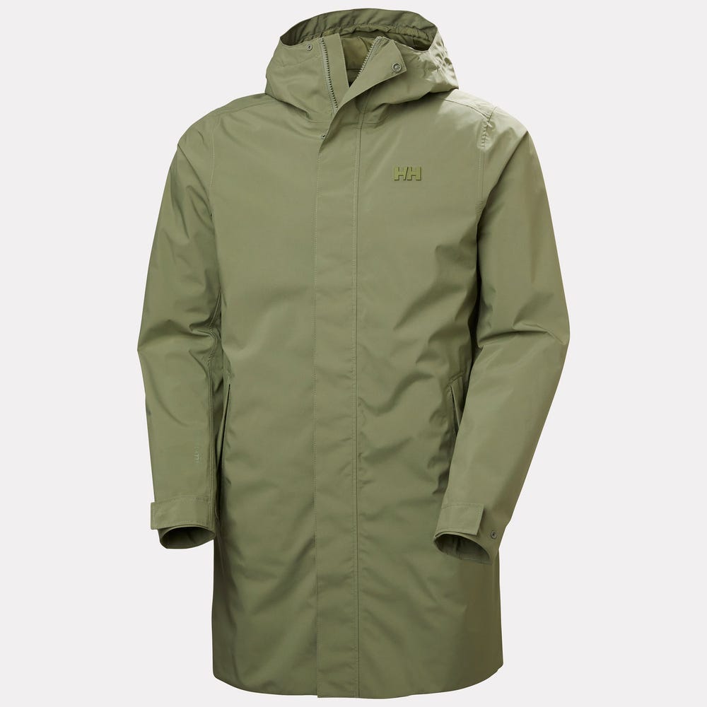Men's Waterproof Hooded Raincoat - Green