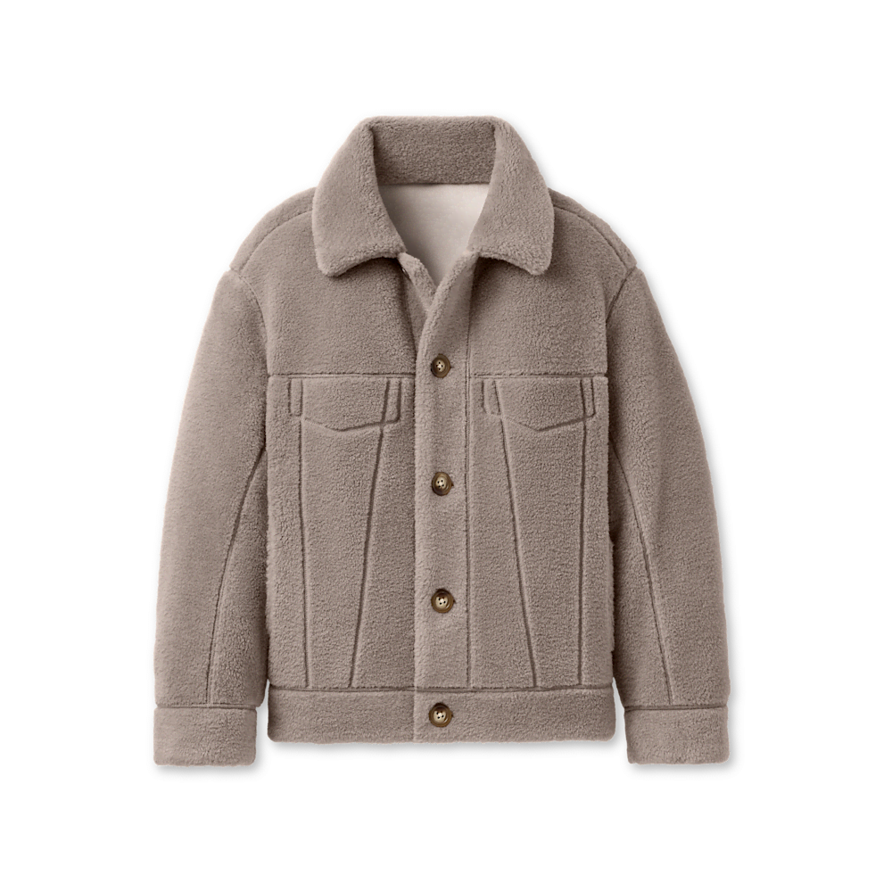 Women's Reversible Faux Suede Trucker Jacket