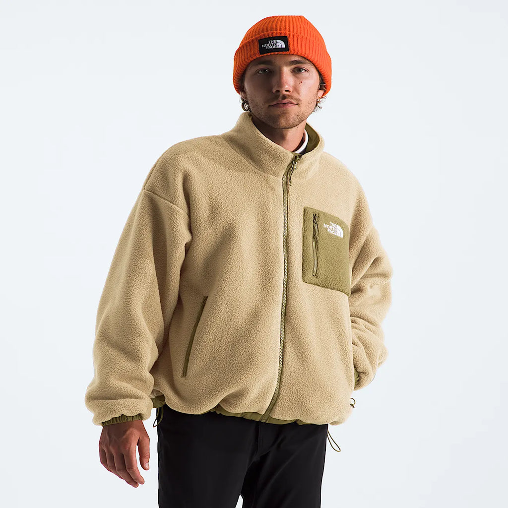 Men's Reversible Fleece Jacket - Khaki