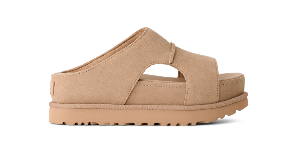 Women's Suede Cutout Slide Sandal