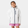 Kids' Fleece-Lined Rain Jacket - White