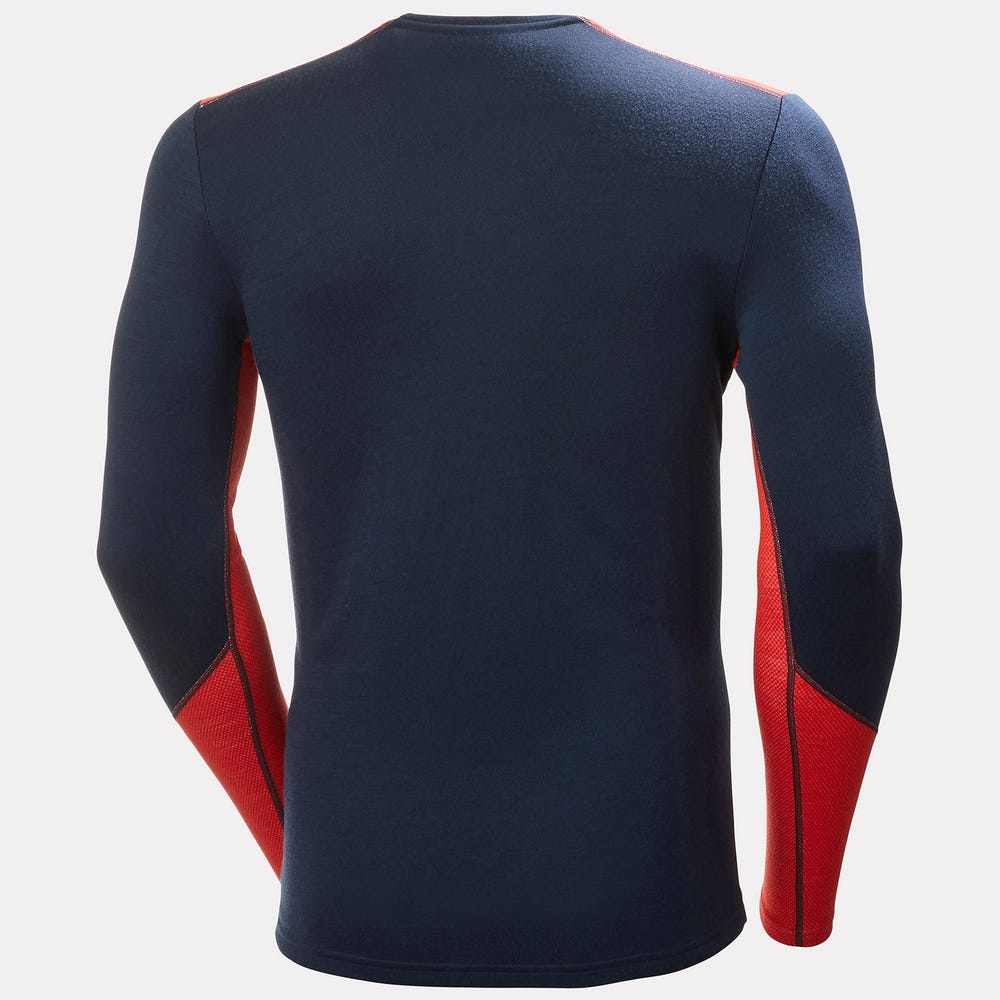 Men's Merino Wool Base Layer Top - Blue