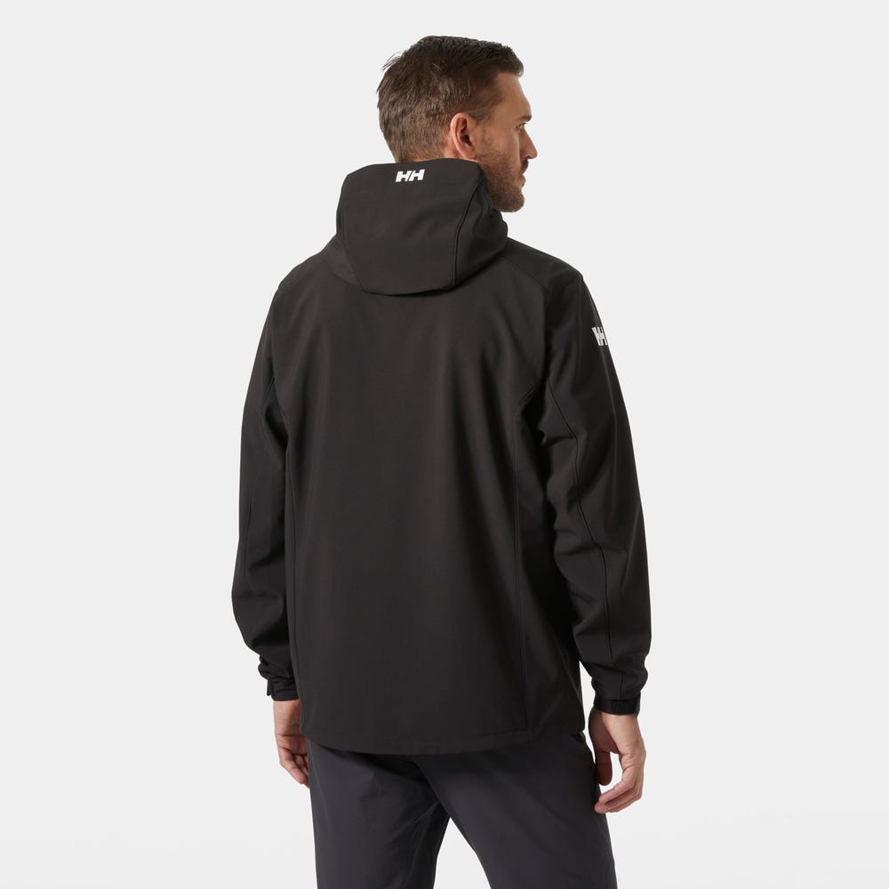 Men's Hooded Softshell Jacket - Black
