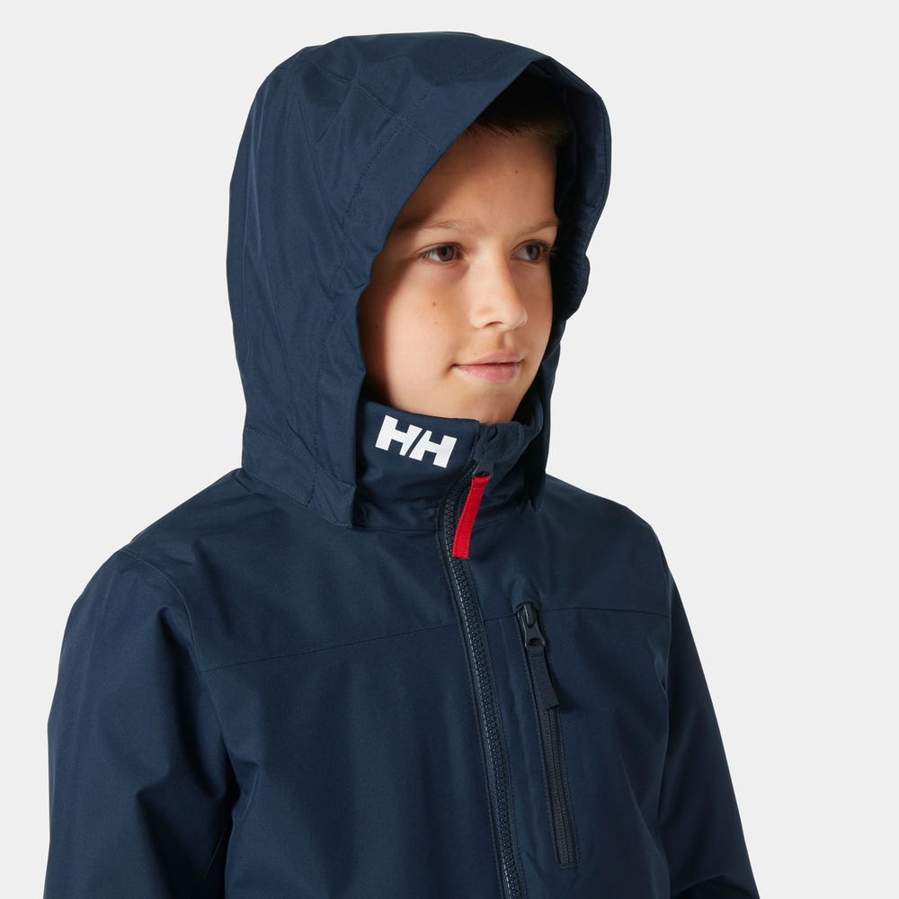 Kids' Fleece-Lined Rain Jacket - White