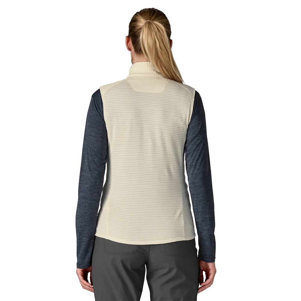 Women's Stretch Grid Fleece Vest - White