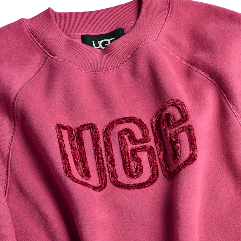 Women's Chenille Appliqué Crewneck Sweatshirt - Chestnut