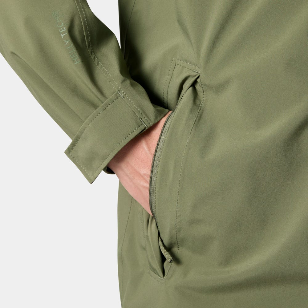 Men's Waterproof Hooded Raincoat - Green