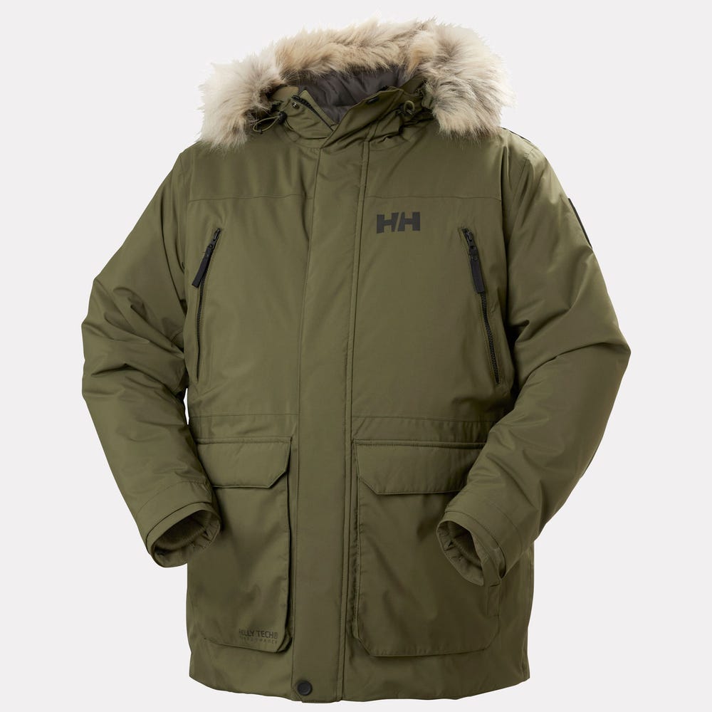 Men's Insulated Waterproof Parka - Gray Green