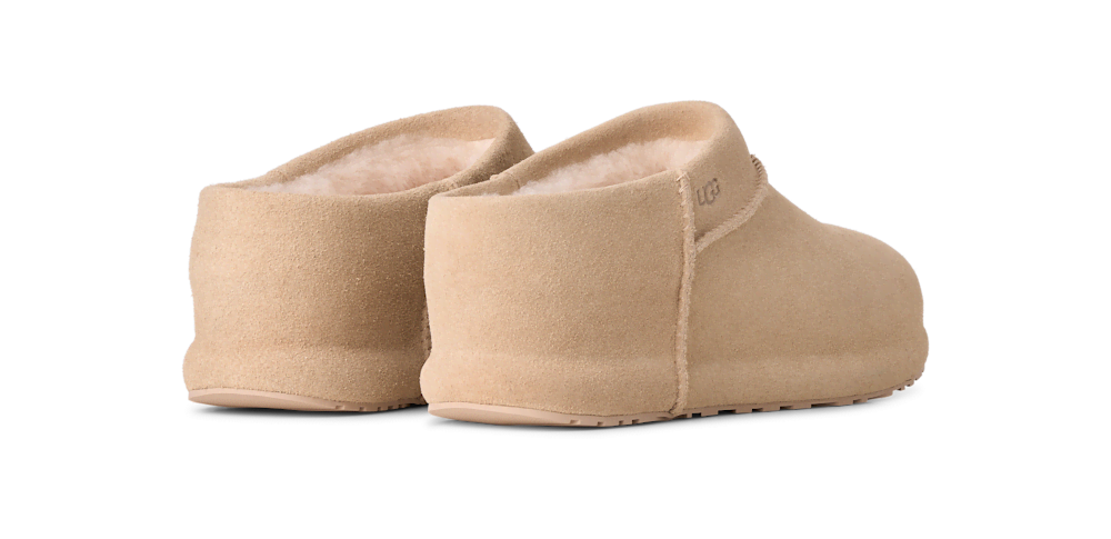 Women's Suede Sheepskin-Lined Clog - Chestnut